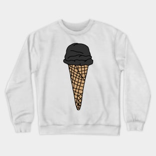 charcoal ice cream, black goth ice cream Crewneck Sweatshirt